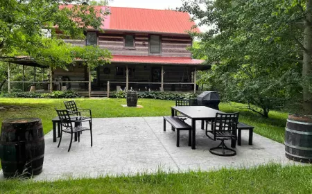 Patio picnic table and grill